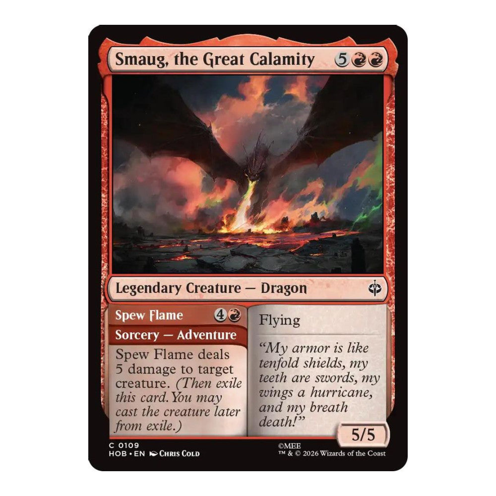 2026 Magic: The Gathering: The Hobbit (HOB) - Smaug, the Great Calamity (#109, Common) (, Near Mint)