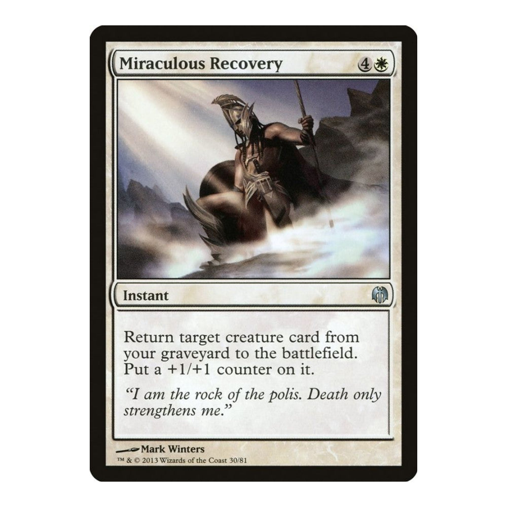2013 Magic: The Gathering: Duel Decks: Heroes vs. Monsters (DDL) - Miraculous Recovery (#30, Uncommon) (, Near Mint)
