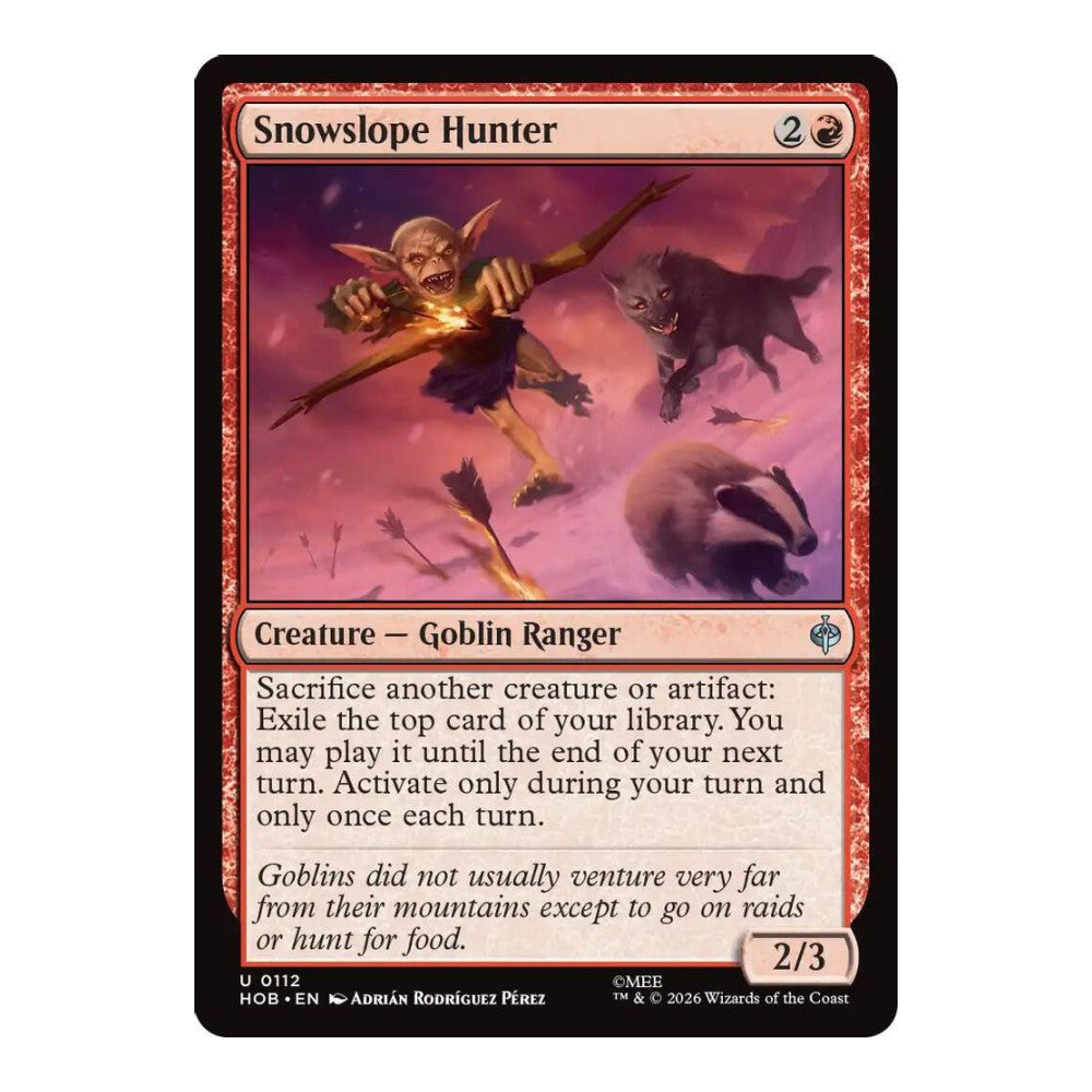 2026 Magic: The Gathering: The Hobbit (HOB) - Snowslope Hunter (#112, Uncommon) (, Near Mint)