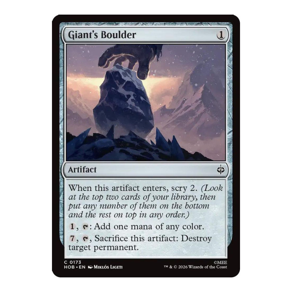 2026 Magic: The Gathering: The Hobbit (HOB) - Giant's Boulder (#173, Common) (, Near Mint)
