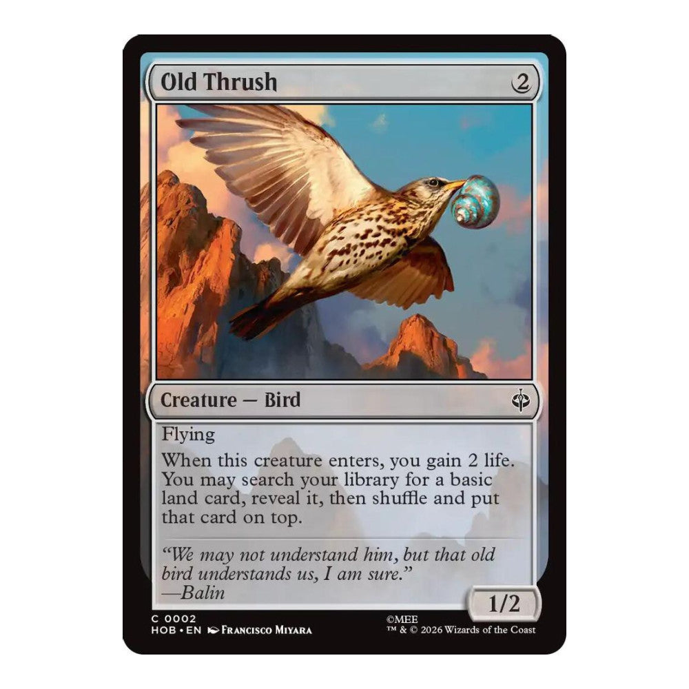 2026 Magic: The Gathering: The Hobbit (HOB) - Old Thrush (#2, Common) (, Near Mint)