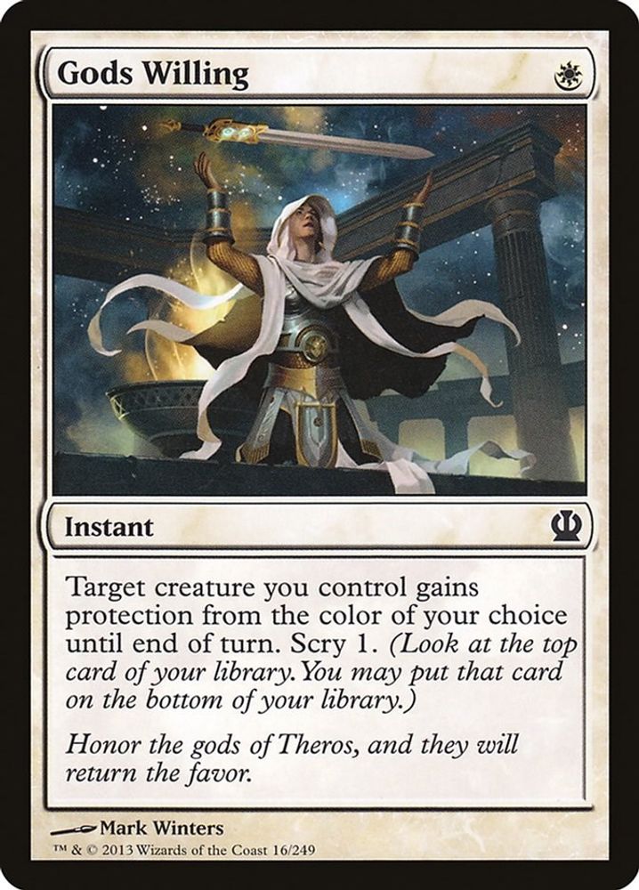 2013 Magic: The Gathering: Theros (THS) - Gods Willing (#16, Common) (, Near Mint)