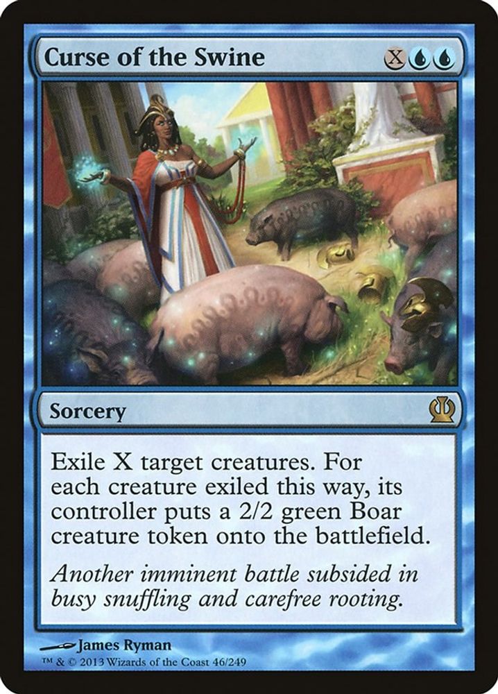 2013 Magic: The Gathering: Theros (THS) - Curse of the Swine (#46, Rare) (, Near Mint)