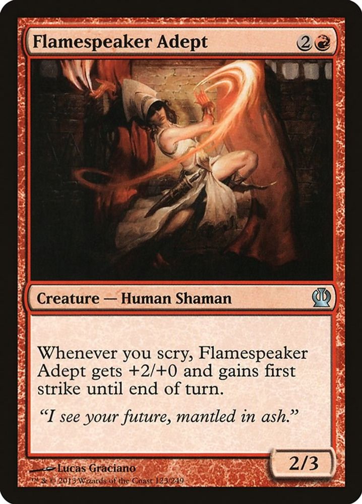 2013 Magic: The Gathering: Theros (THS) - Flamespeaker Adept (#123, Uncommon) (, Near Mint)