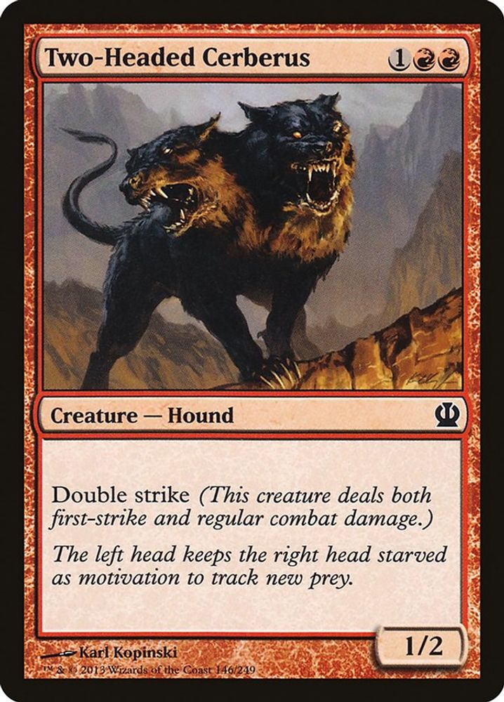 2013 Magic: The Gathering: Theros (THS) - Two Headed Cerberus (#146, Common) (, Near Mint)