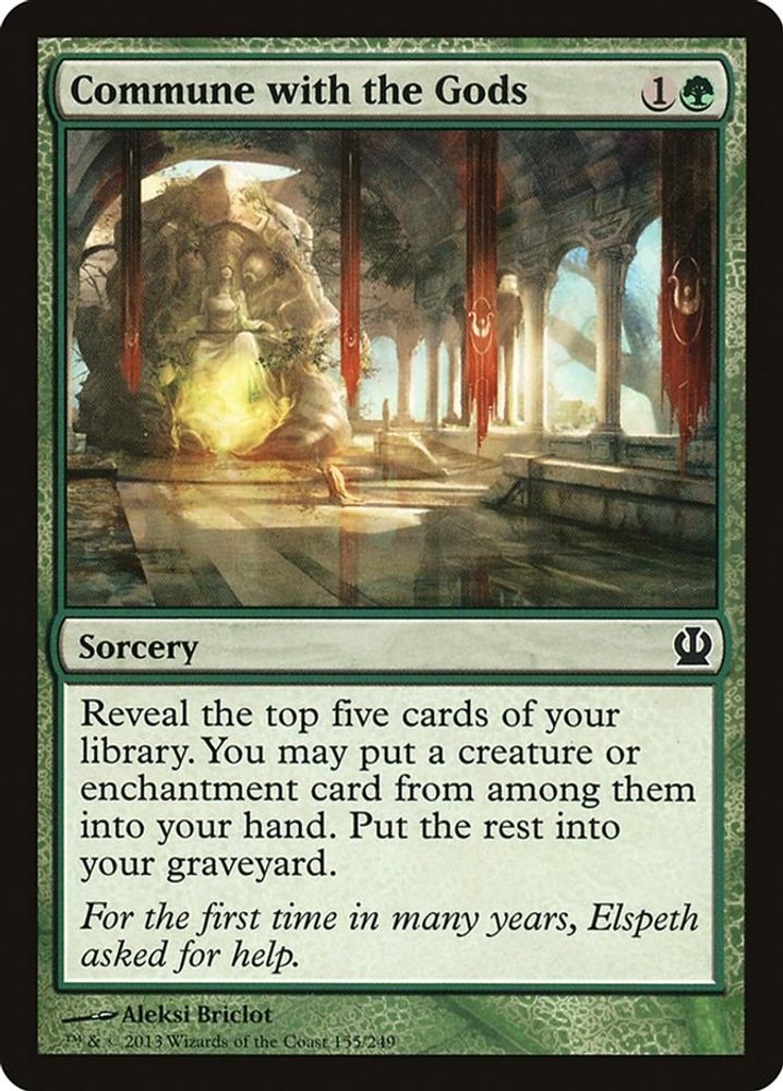 2013 Magic: The Gathering: Theros (THS) - Commune with the Gods (#155, Common) (, Near Mint)