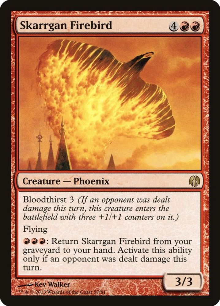 2013 Magic: The Gathering: Duel Decks: Heroes vs. Monsters (DDL) - Skarrgan Firebird (#57, Rare) (, Near Mint)