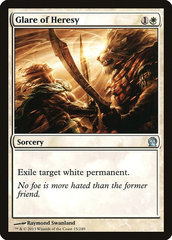2013 Magic: The Gathering: Theros (THS) - Glare of Heresy (#15, Uncommon) (, Near Mint)