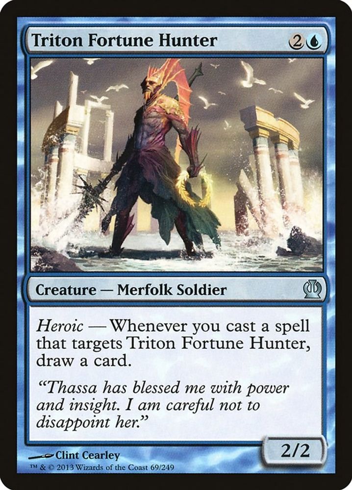 2013 Magic: The Gathering: Theros (THS) - Triton Fortune Hunter (#69, Uncommon) (, Near Mint)