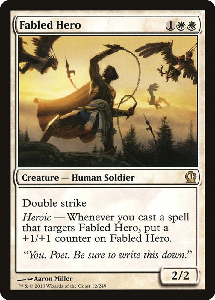 2013 Magic: The Gathering: Theros (THS) - Fabled Hero (#12, Rare) (, Near Mint)