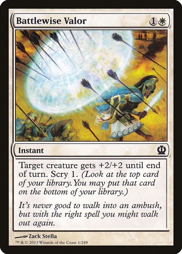 2013 Magic: The Gathering: Theros (THS) - Battlewise Valor (#1, Common) (, Near Mint)
