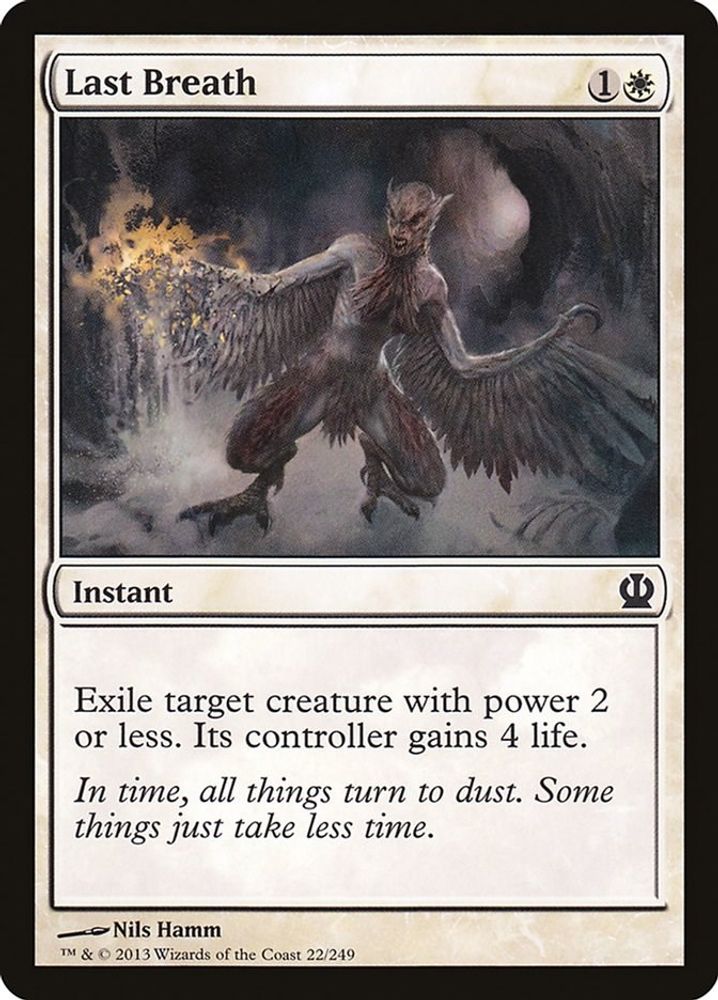 2013 Magic: The Gathering: Theros (THS) - Last Breath (#22, Common) (, Near Mint)