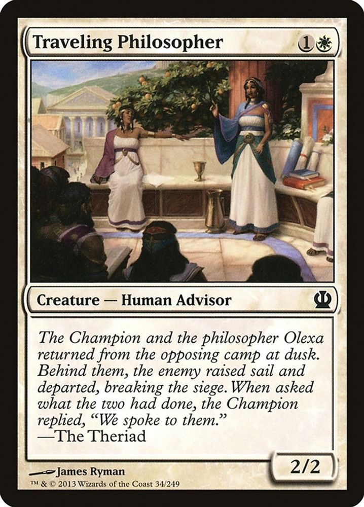 2013 Magic: The Gathering: Theros (THS) - Traveling Philosopher (#34, Common) (, Near Mint)