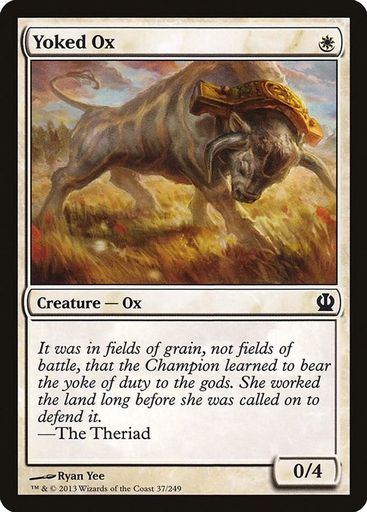 2013 Magic: The Gathering: Theros (THS) - Yoked Ox (#37, Common) (, Near Mint)