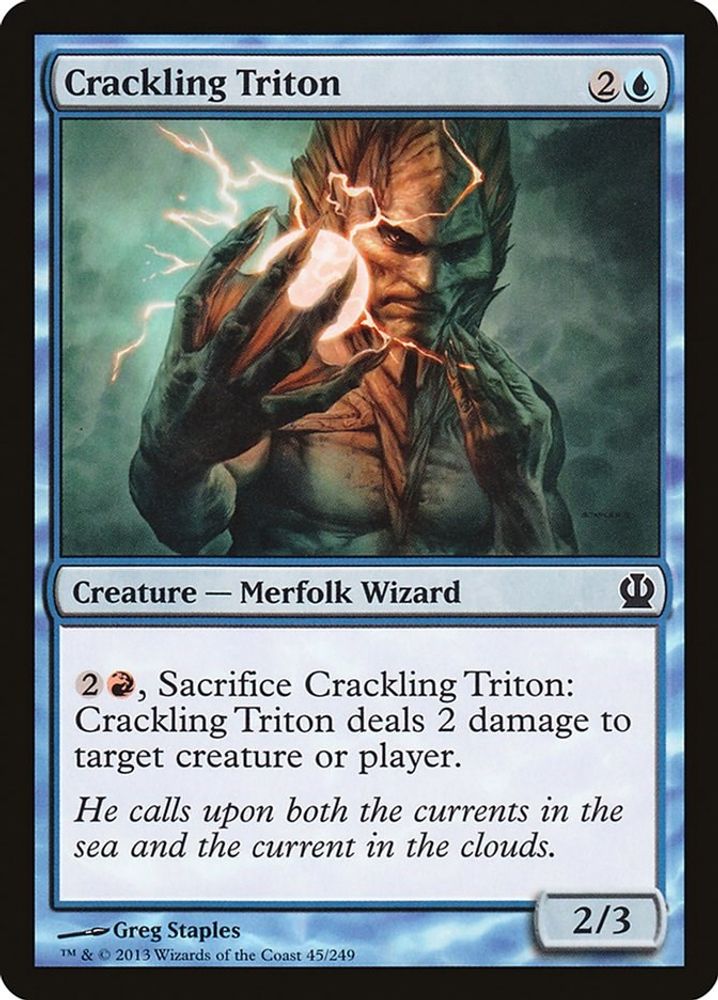 2013 Magic: The Gathering: Theros (THS) - Crackling Triton (#45, Common) (, Near Mint)