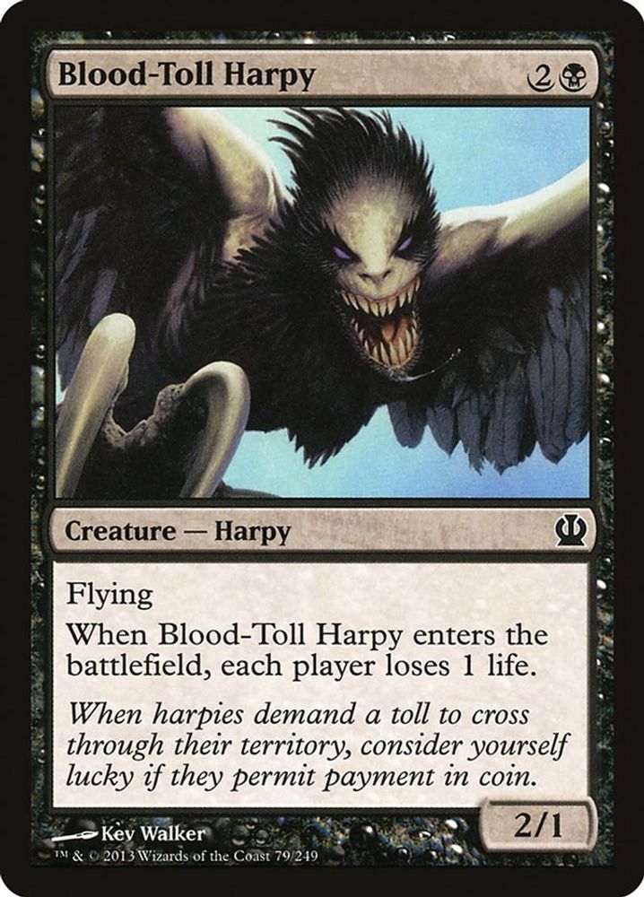 2013 Magic: The Gathering: Theros (THS) - Blood Toll Harpy (#79, Common) (, Near Mint)