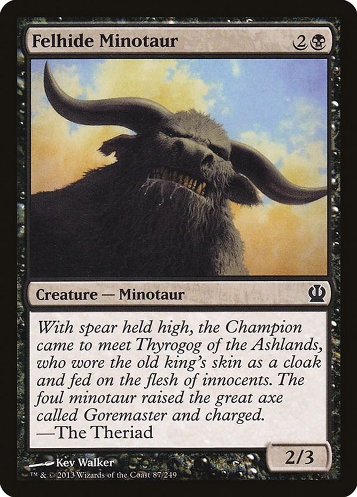 2013 Magic: The Gathering: Theros (THS) - Felhide Minotaur (#87, Common) (, Near Mint)