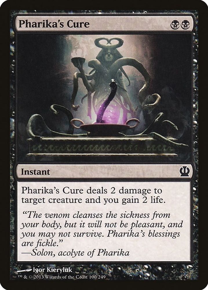 2013 Magic: The Gathering: Theros (THS) - Pharikas Cure (#100, Common) (, Near Mint)