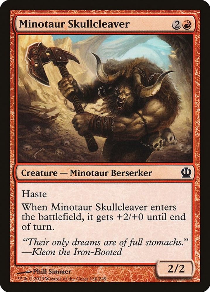 2013 Magic: The Gathering: Theros (THS) - Minotaur Skullcleaver (#130, Common) (, Near Mint)