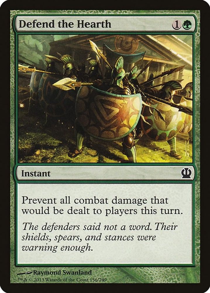 2013 Magic: The Gathering: Theros (THS) - Defend the Hearth (#156, Common) (, Near Mint)