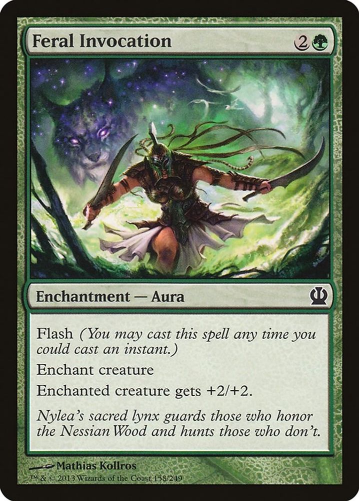 2013 Magic: The Gathering: Theros (THS) - Feral Invocation (#158, Common) (, Near Mint)