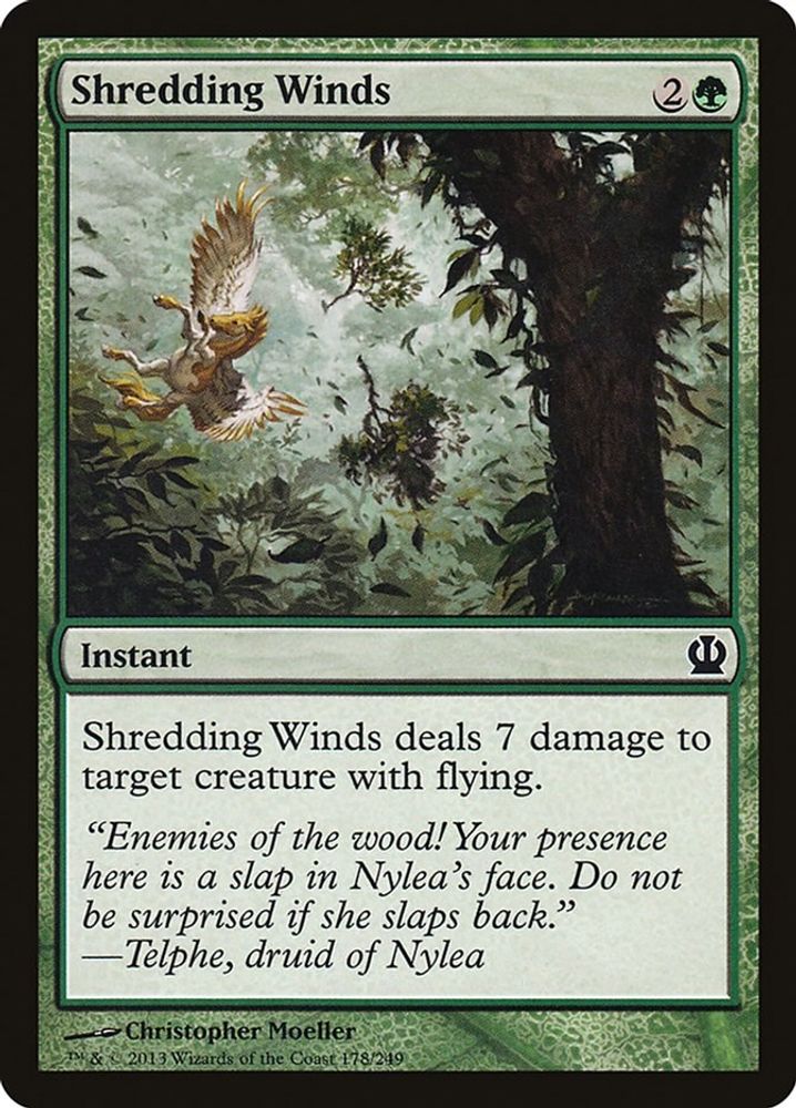 2013 Magic: The Gathering: Theros (THS) - Shredding Winds (#178, Common) (, Near Mint)