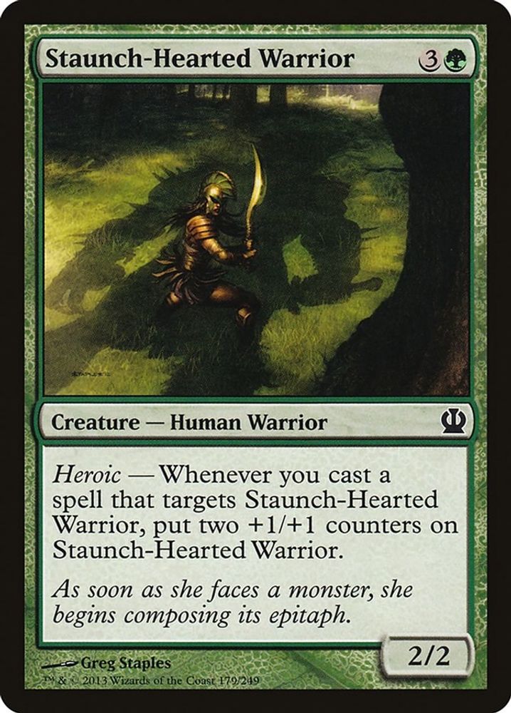 2013 Magic: The Gathering: Theros (THS) - Staunch Hearted Warrior (#179, Common) (, Near Mint)