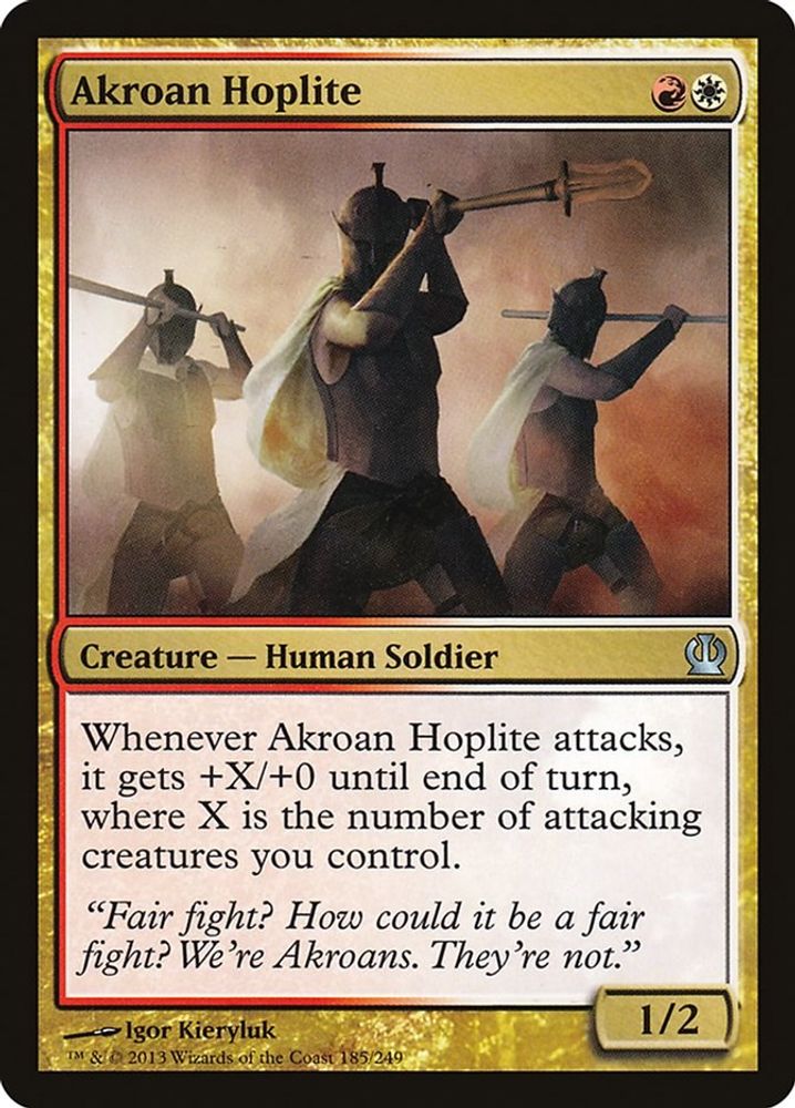 2013 Magic: The Gathering: Theros (THS) - Akroan Hoplite (#185, Uncommon) (, Near Mint)