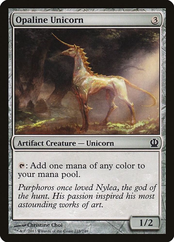 2013 Magic: The Gathering: Theros (THS) - Opaline Unicorn (#218, Common) (, Near Mint)