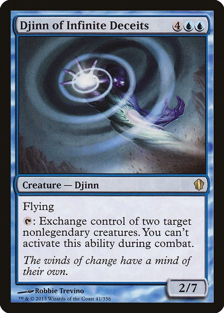 2013 Magic: The Gathering: Commander 2013 (C13) - Djinn of Infinite Deceits (#41, Rare) (, Near Mint)