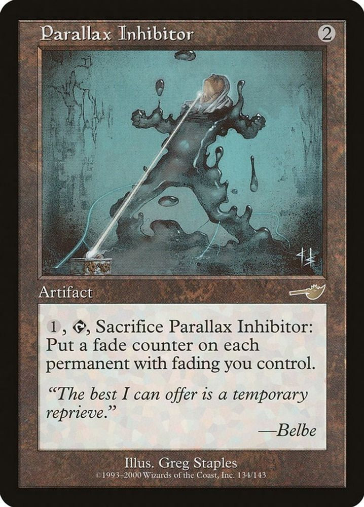 2000 Magic: The Gathering: Nemesis (NMS) - Parallax Inhibitor (#134, Rare) (, Near Mint)