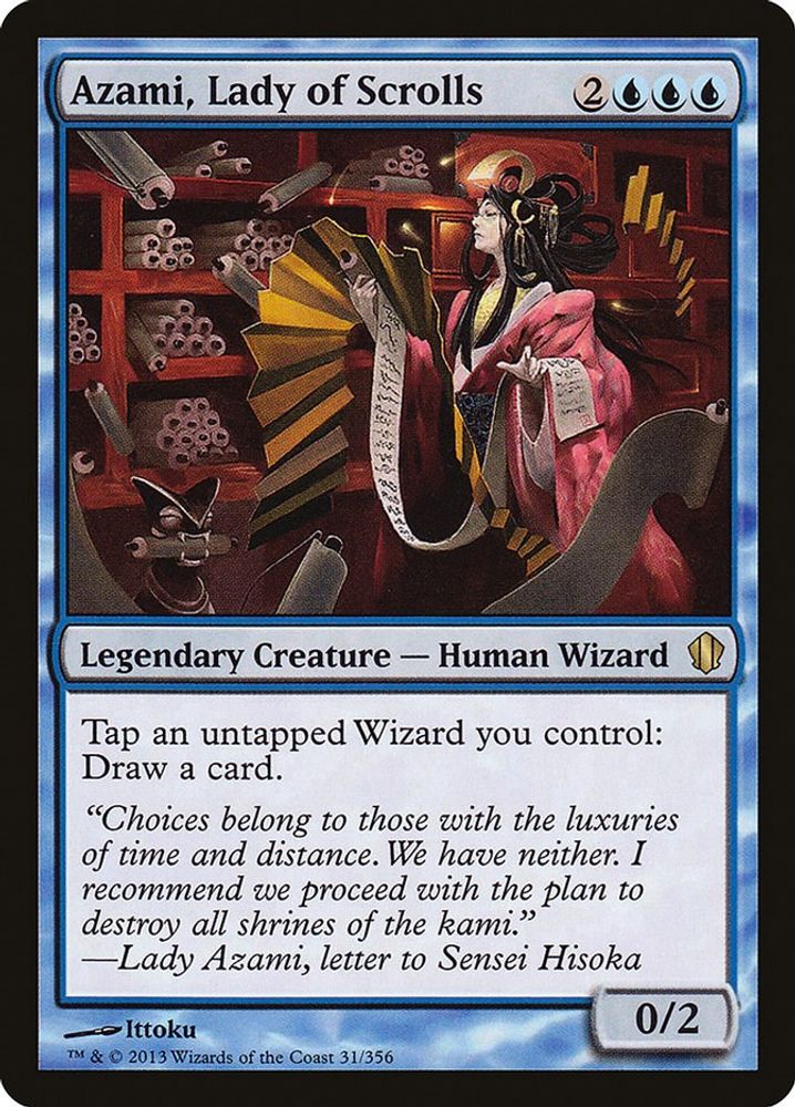 2013 Magic: The Gathering: Commander 2013 (C13) - Azami Lady of Scrolls (#31, Rare) (, Near Mint)