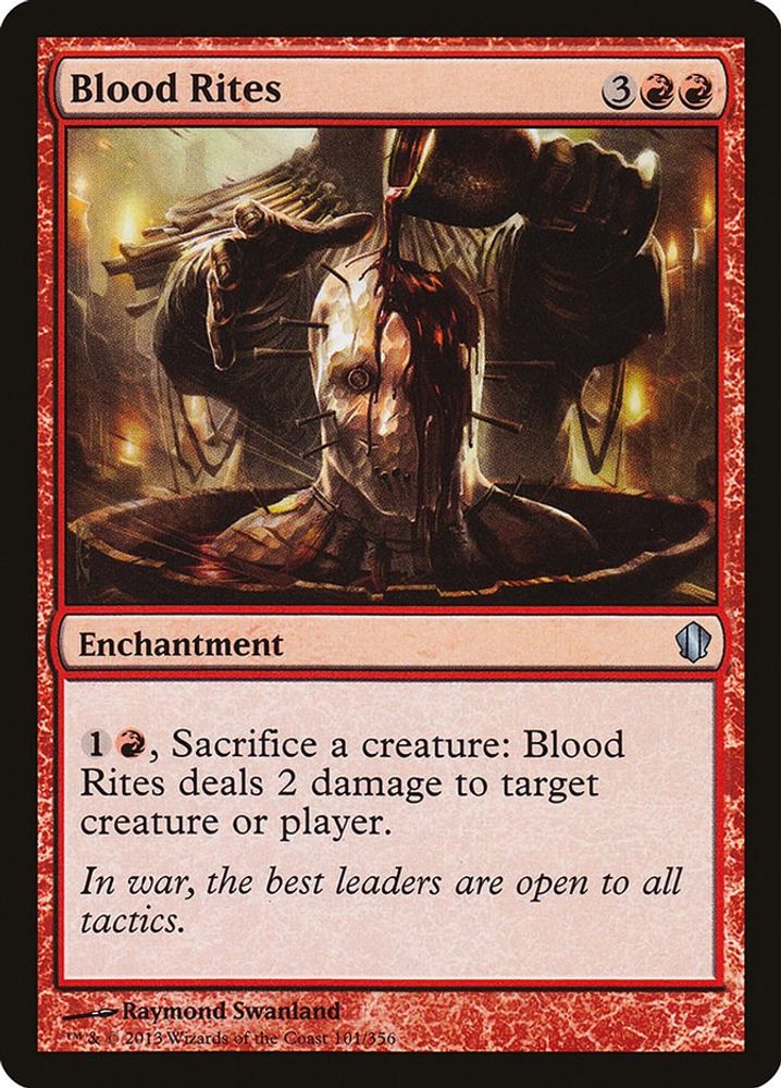 2013 Magic: The Gathering: Commander 2013 (C13) - Blood Rites (#101, Uncommon) (, Near Mint)