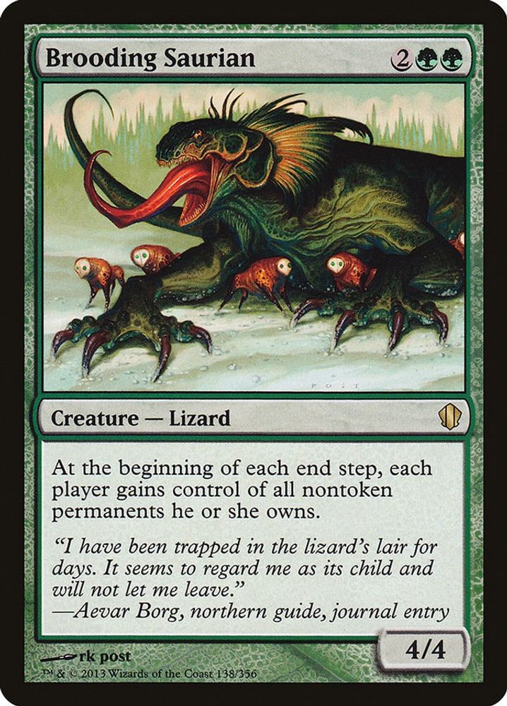2013 Magic: The Gathering: Commander 2013 (C13) - Brooding Saurian (#138, Rare) (, Near Mint)