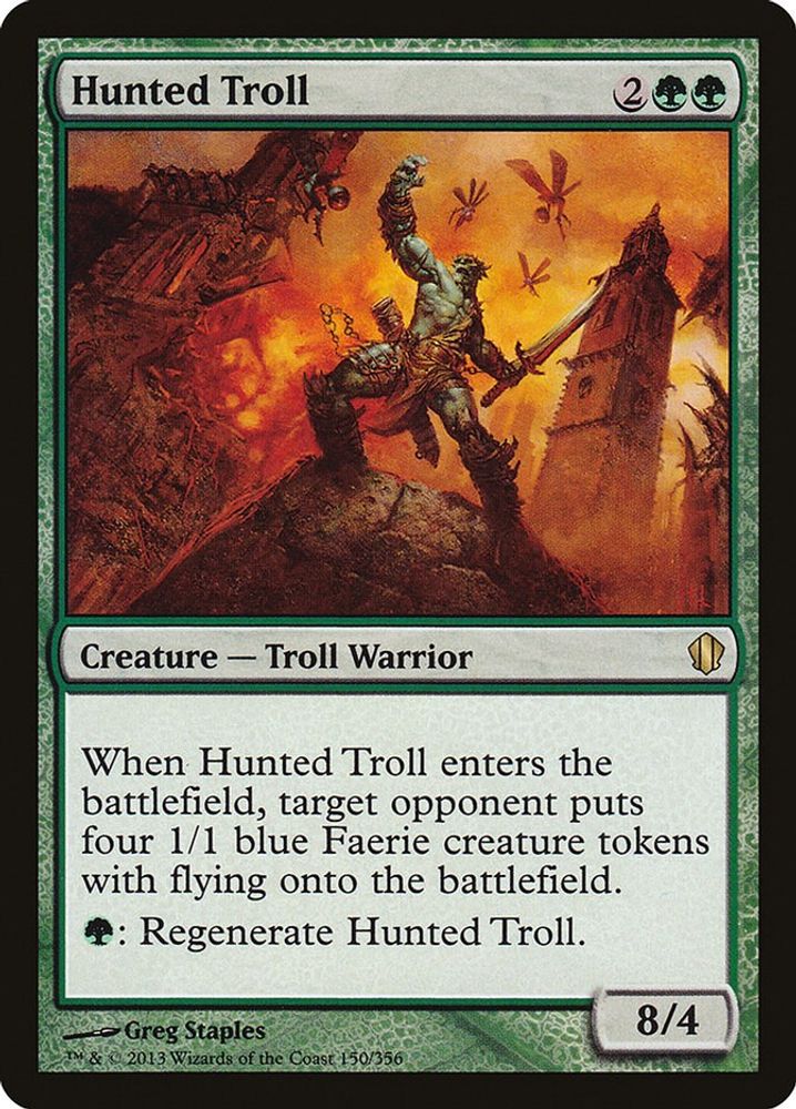 2013 Magic: The Gathering: Commander 2013 (C13) - Hunted Troll (#150, Rare) (, Near Mint)