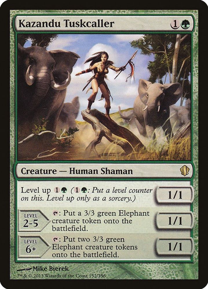 2013 Magic: The Gathering: Commander 2013 (C13) - Kazandu Tuskcaller (#152, Rare) (, Near Mint)