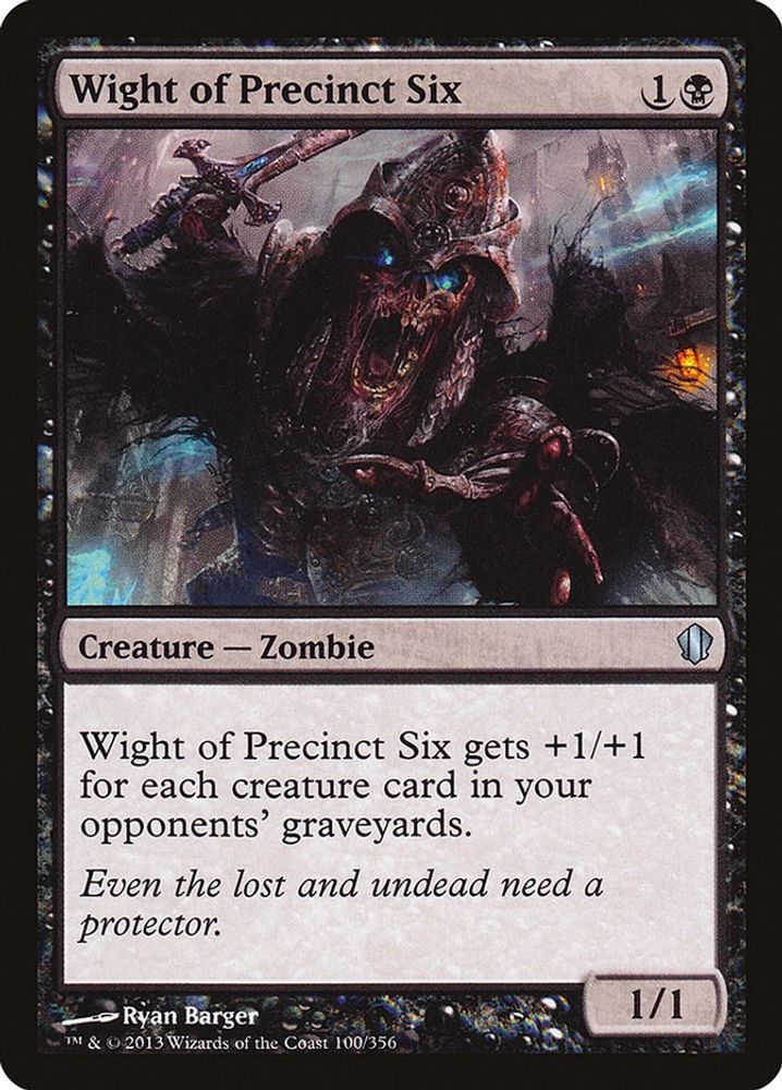 2013 Magic: The Gathering: Commander 2013 (C13) - Wight of Precinct Six (#100, Uncommon) (, Near Mint)