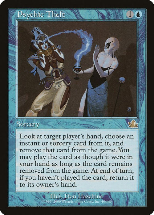 2000 Magic: The Gathering: Prophecy (PCY) - Psychic Theft (#40, Rare) (, Near Mint)