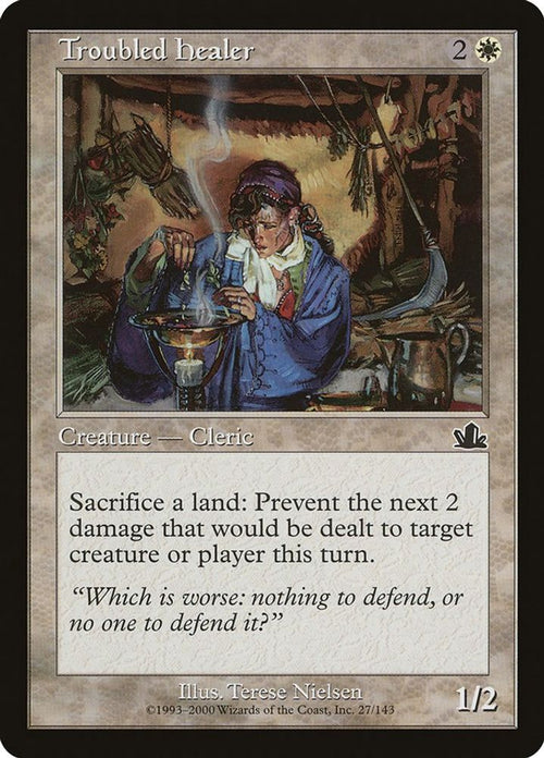 2000 Magic: The Gathering: Prophecy (PCY) - Troubled Healer (#27, Common) (, Near Mint)