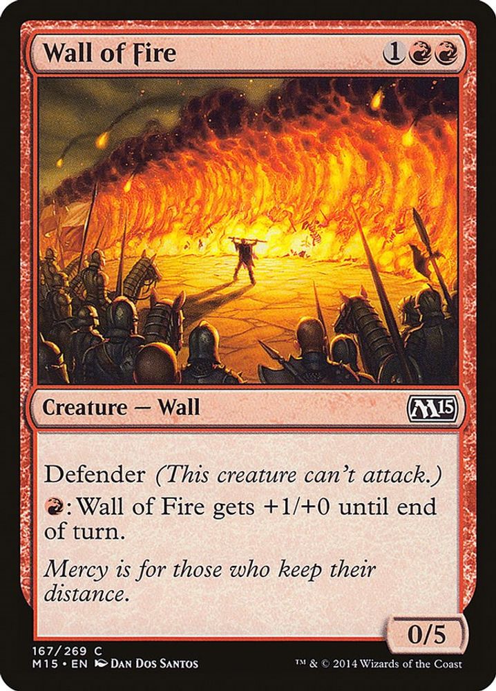 2014 Magic: The Gathering: Magic 2015 (M15) (M15) - Wall of Fire (#167, Common) (, Near Mint)