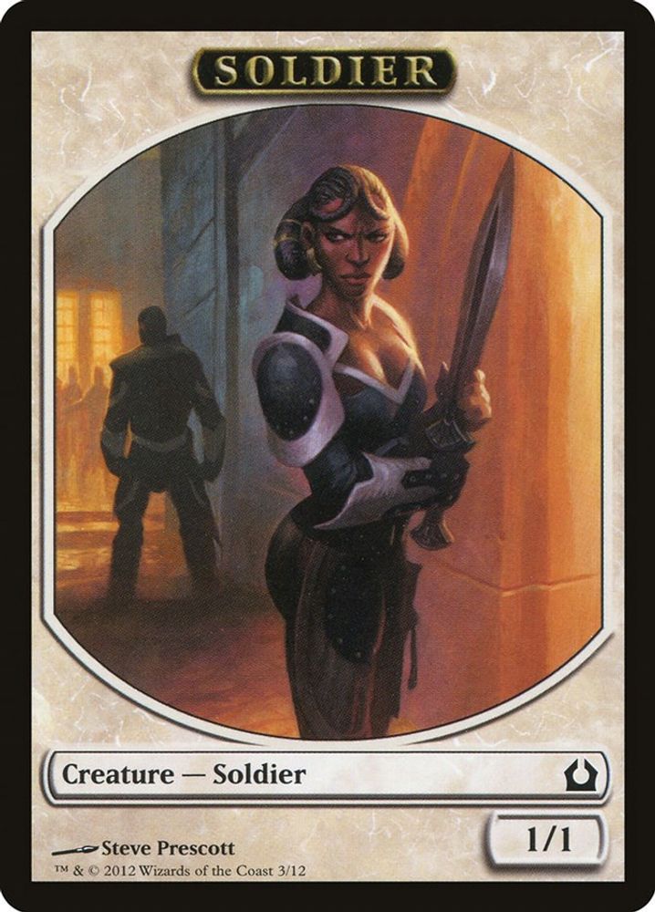 2012 Magic: The Gathering: Return to Ravnica (RTR) - Soldier Token (#3, T) (, Near Mint)