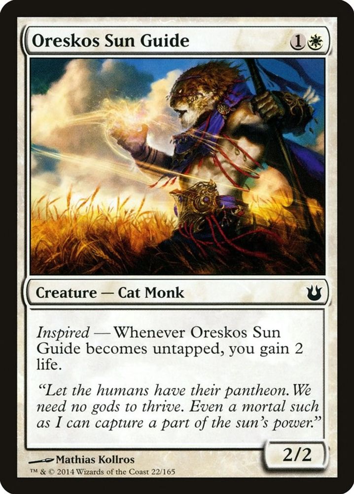 2014 Magic: The Gathering: Born of the Gods (BNG) - Oreskos Sun Guide (#22, Common) (, Near Mint)