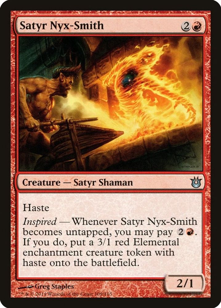 2014 Magic: The Gathering: Born of the Gods (BNG) - Satyr Nyx Smith (#109, Uncommon) (, Near Mint)