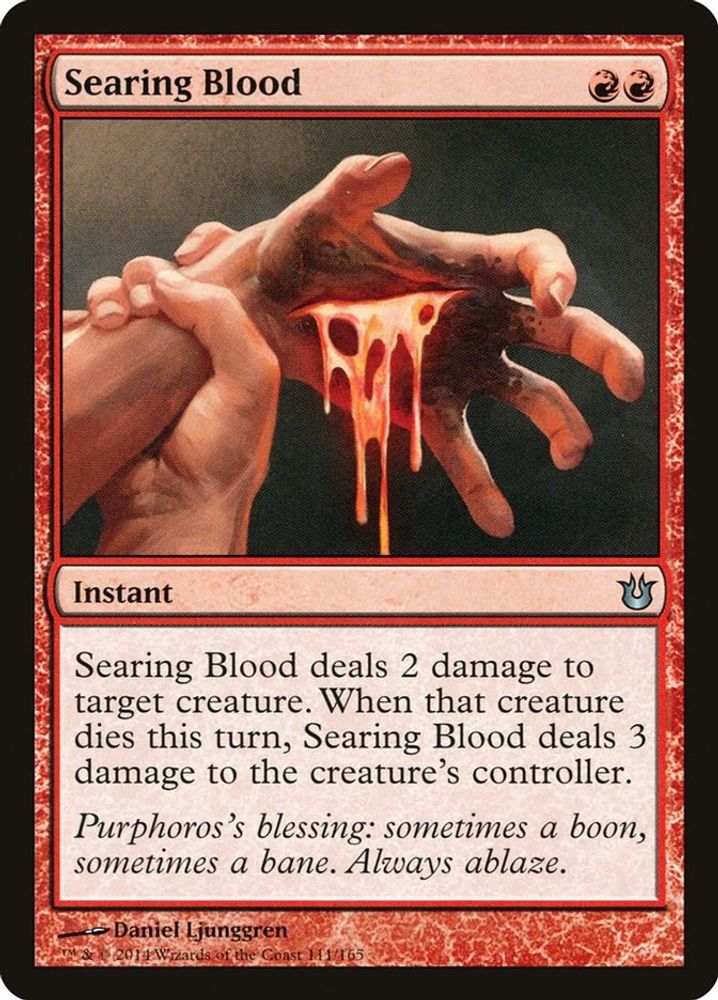2014 Magic: The Gathering: Born of the Gods (BNG) - Searing Blood (#111, Uncommon) (, Near Mint)