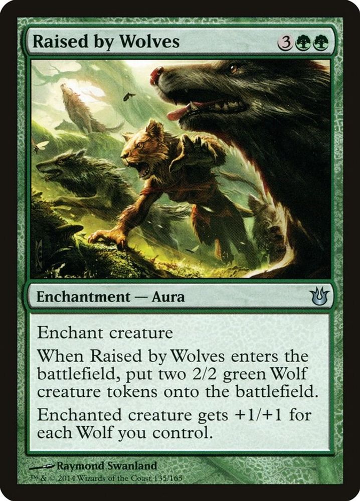 2014 Magic: The Gathering: Born of the Gods (BNG) - Raised by Wolves (#135, Uncommon) (, Near Mint)