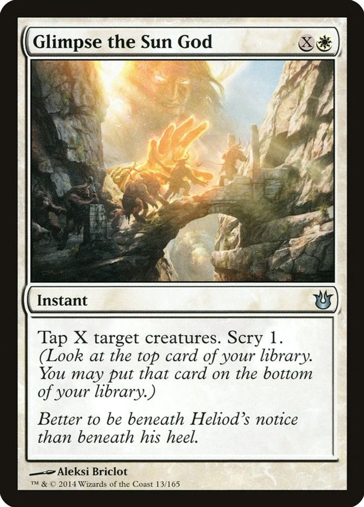 2014 Magic: The Gathering: Born of the Gods (BNG) - Glimpse the Sun God (#13, Uncommon) (, Near Mint)