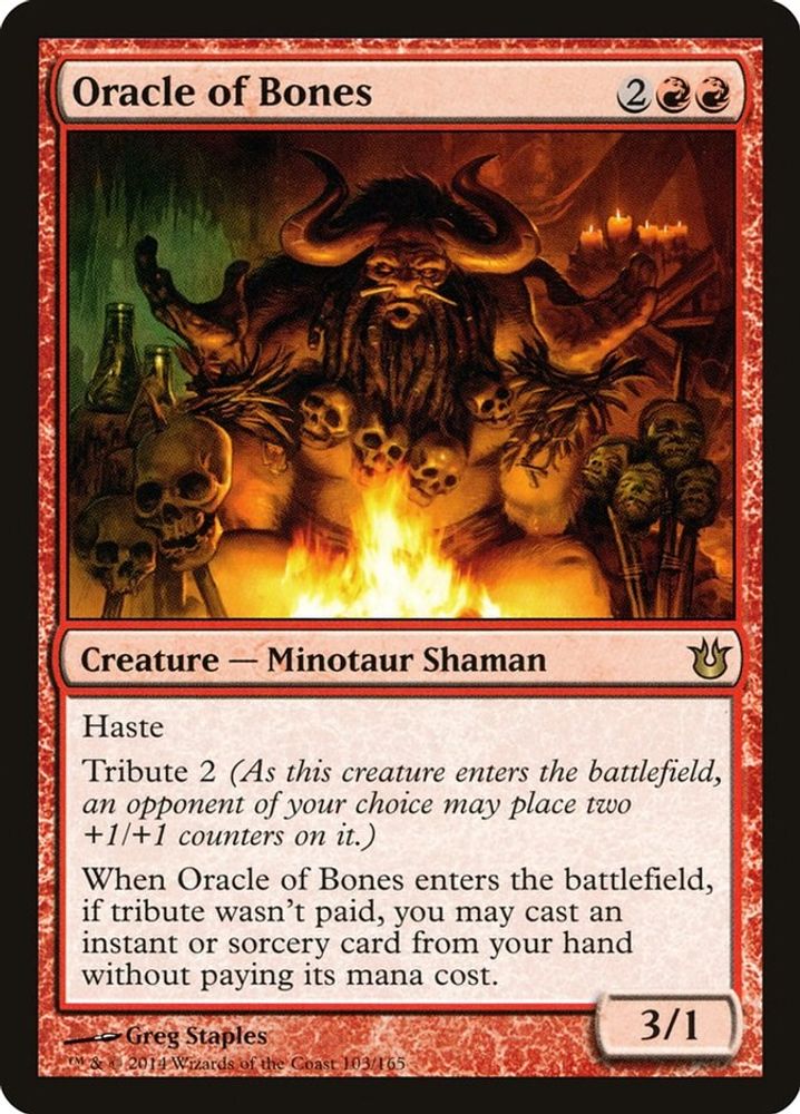 2014 Magic: The Gathering: Born of the Gods (BNG) - Oracle of Bones (#103, Rare) (, Near Mint)