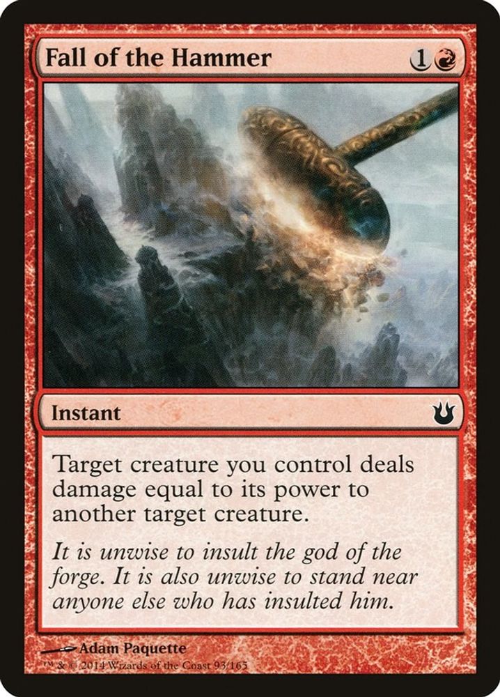 2014 Magic: The Gathering: Born of the Gods (BNG) - Fall of the Hammer (#93, Common) (, Near Mint)