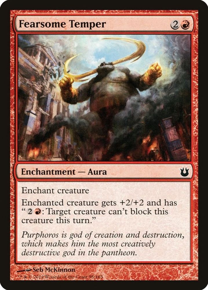 2014 Magic: The Gathering: Born of the Gods (BNG) - Fearsome Temper (#95, Common) (, Near Mint)