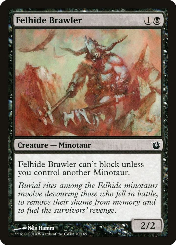 2014 Magic: The Gathering: Born of the Gods (BNG) - Felhide Brawler (#70, Common) (, Near Mint)